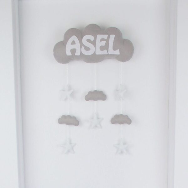 Asel isimli Bulut Bebek ve Hastane Odası Kapı Süsü