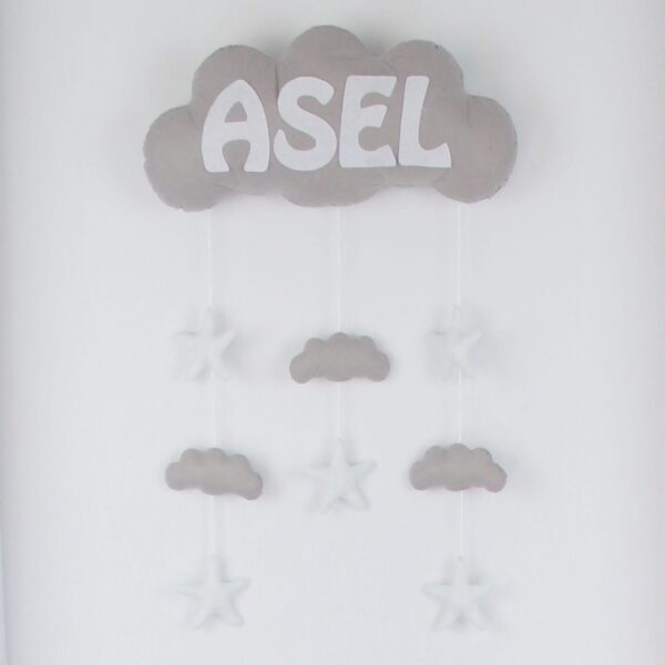 Asel isimli Bulut Bebek ve Hastane Odası Kapı Süsü
