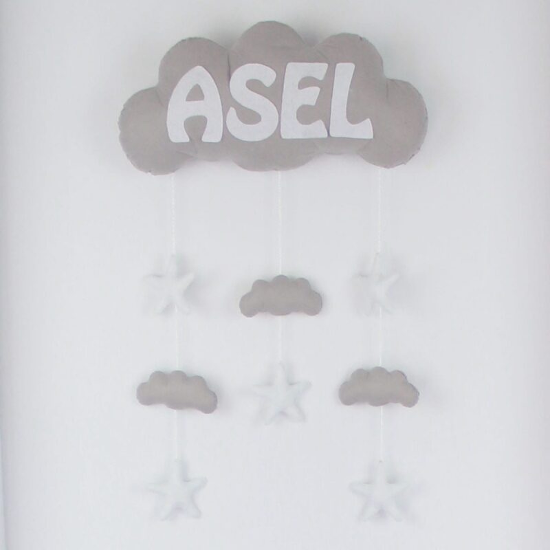 Asel isimli Bulut Bebek ve Hastane Odası Kapı Süsü