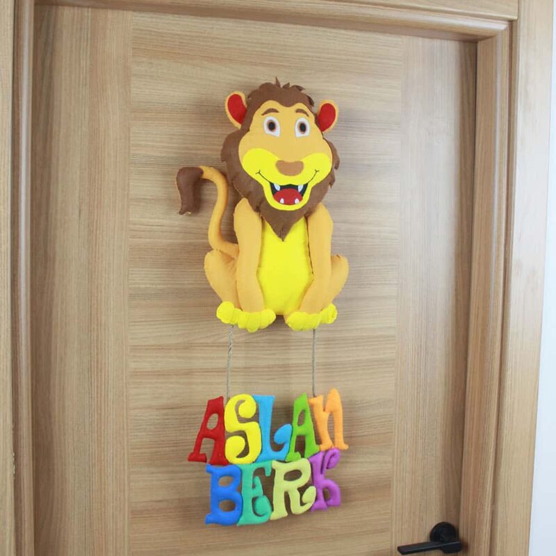 Aslan Berk isimli Aslan Bebek ve Hastane Odası Kapı Süsü