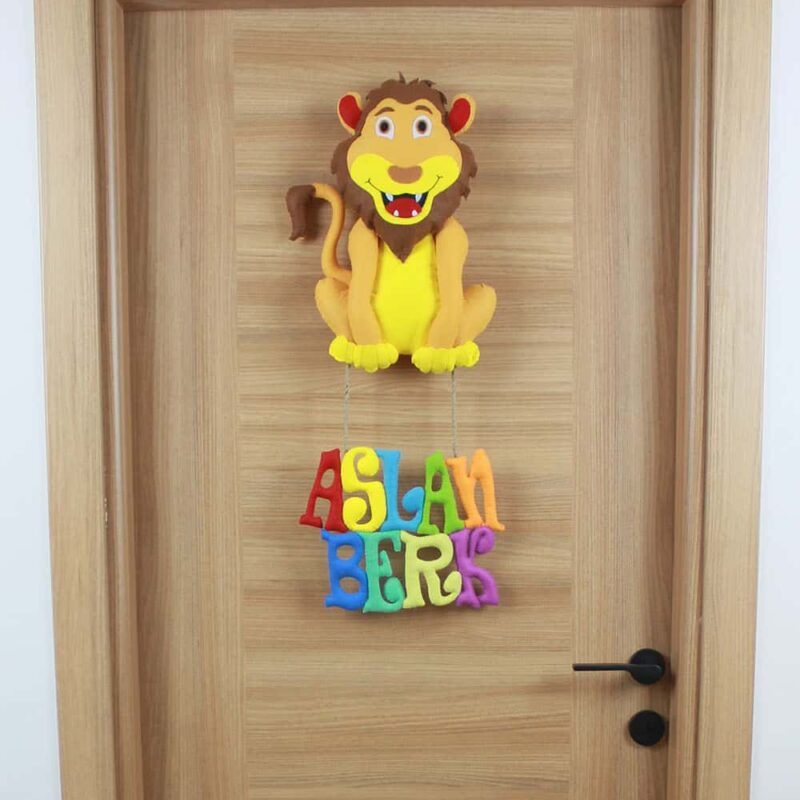 Aslan Berk isimli Aslan Bebek ve Hastane Odası Kapı Süsü