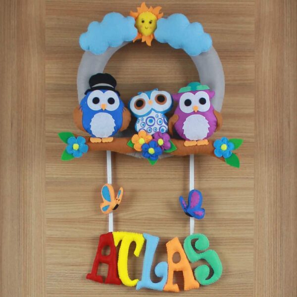 Atlas isimli Baykuş Bebek ve Hastane Odası Kapı Süsü