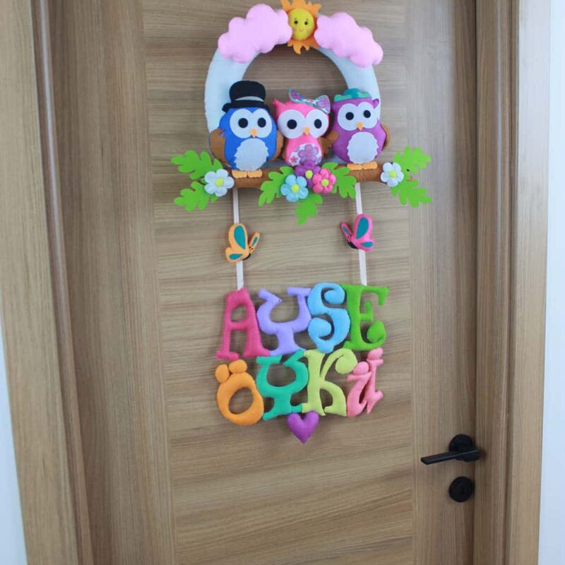 Ayşe Öykü isimli Baykuş Bebek ve Hastane Odası Kapı Süsü
