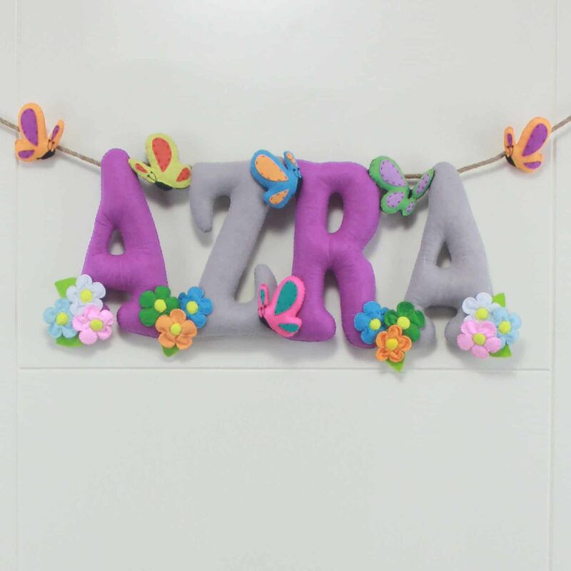 Azra isimli İsimlik Bebek ve Hastane Odası Kapı Süsü