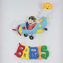 Barış isimli Pilot Uçak Bebek ve Hastane Odası Kapı Süsü