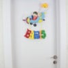 Barış isimli Pilot Uçak Bebek ve Hastane Odası Kapı Süsü