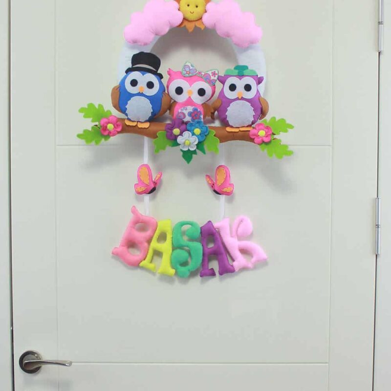 Başak isimli Baykuş Bebek ve Hastane Odası Kapı Süsü