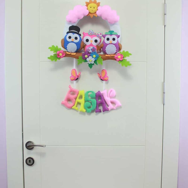 Başak isimli Baykuş Bebek ve Hastane Odası Kapı Süsü