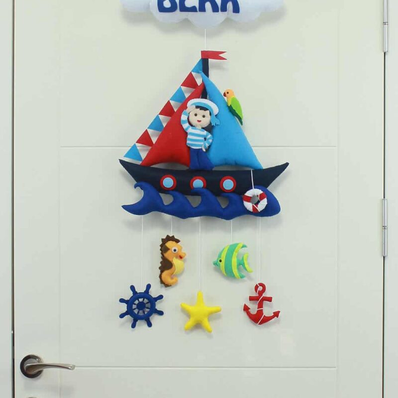 Berk isimli Denizci Bebek ve Hastane Odası Kapı Süsü