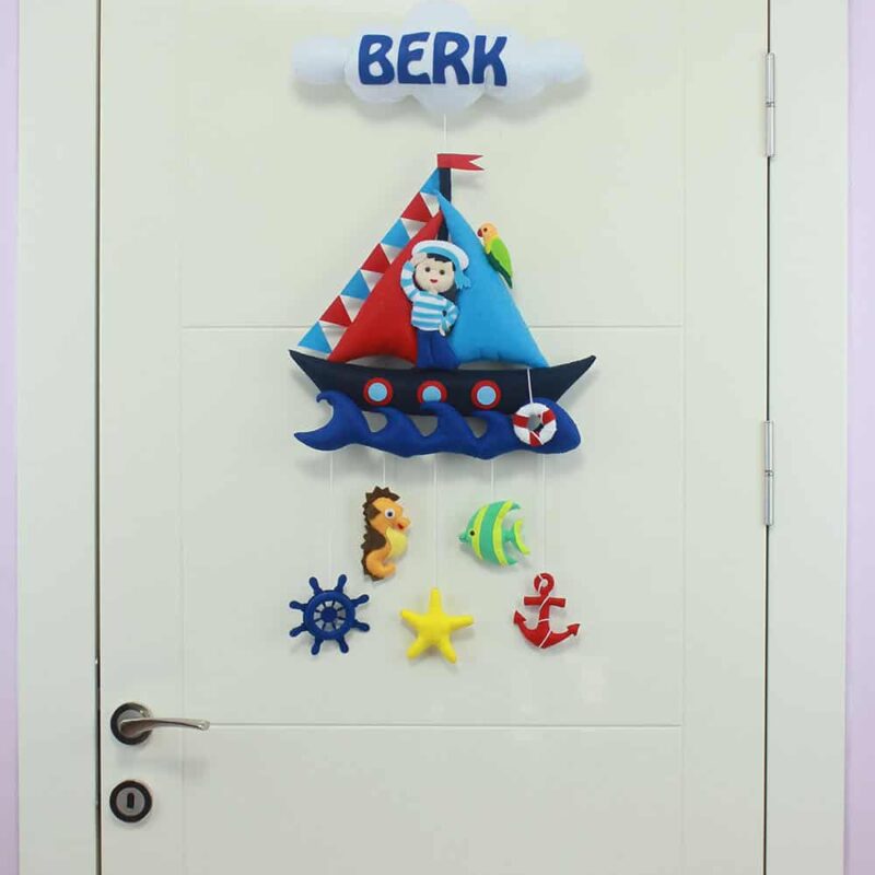 Berk isimli Denizci Bebek ve Hastane Odası Kapı Süsü