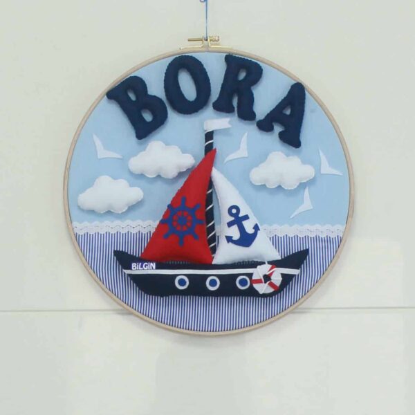 Bora isimli Denizci Kasnak Bebek ve Hastane Odası Kapı Süsü