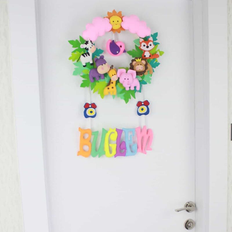 Buğlem isimli Safari Bebek ve Hastane Odası Kapı Süsü