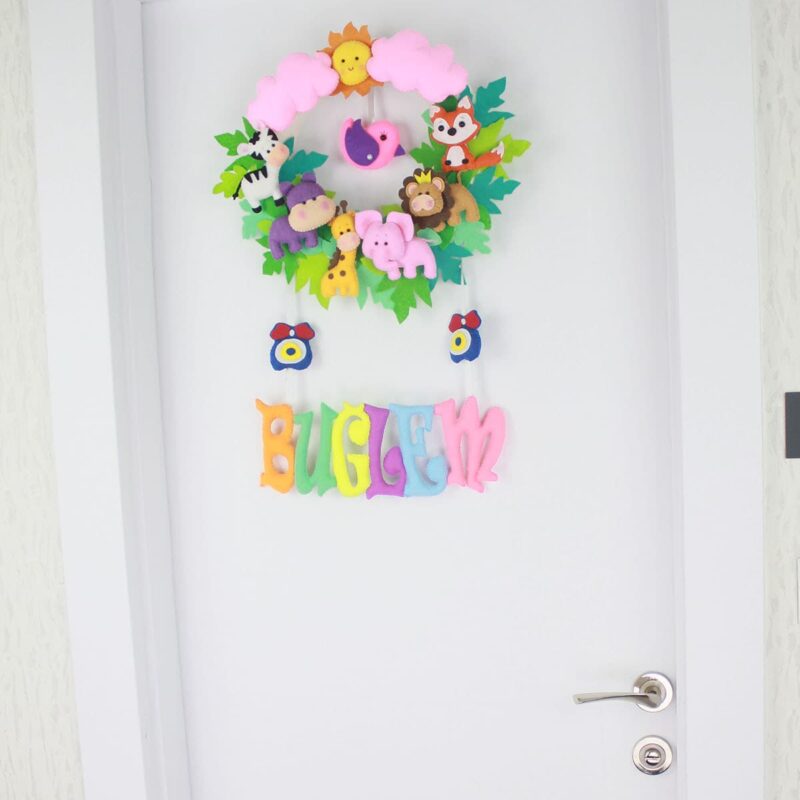 Buğlem isimli Safari Bebek ve Hastane Odası Kapı Süsü