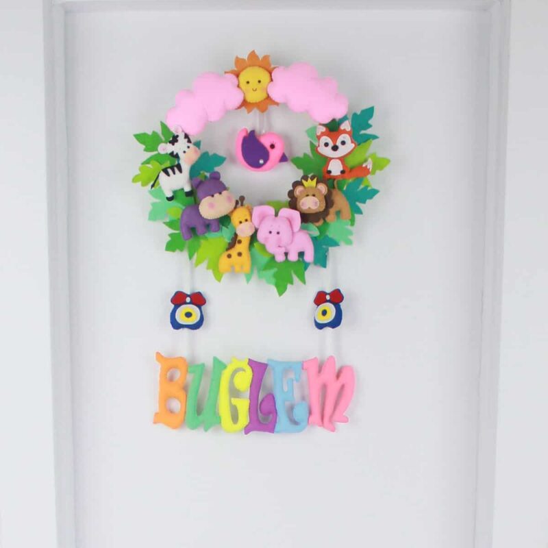 Buğlem isimli Safari Bebek ve Hastane Odası Kapı Süsü