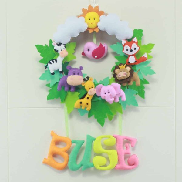 Buse isimli Safari Bebek ve Hastane Odası Kapı Süsü