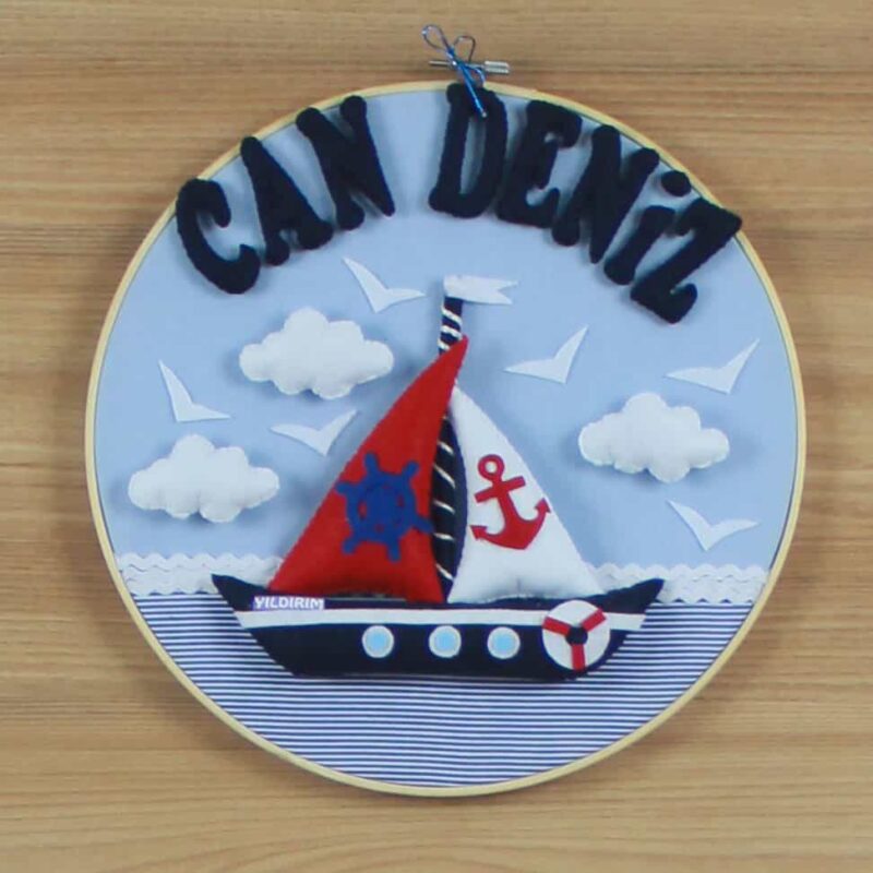 Can Deniz isimli Denizci Kasnak Bebek ve Hastane Odası Kapı Süsü