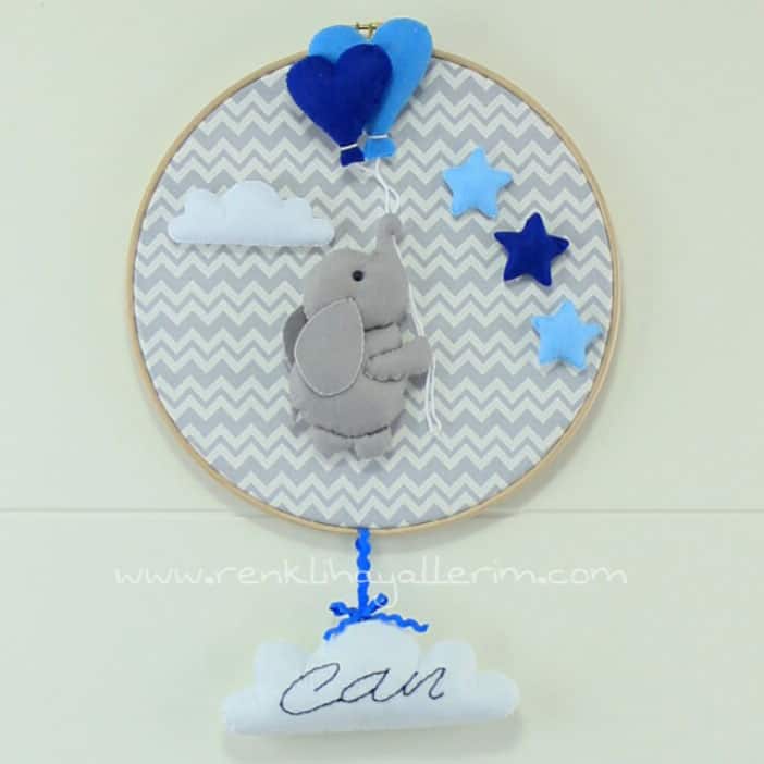 Can isimli Filli Kasnak El Yazılı Bebek ve Hastane Odası Kapı Süsü