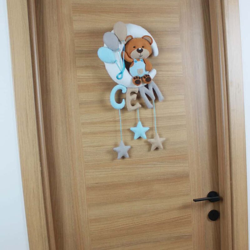 Cem isimli Aydede Ayıcık Bebek ve Hastane Odası Kapı Süsü
