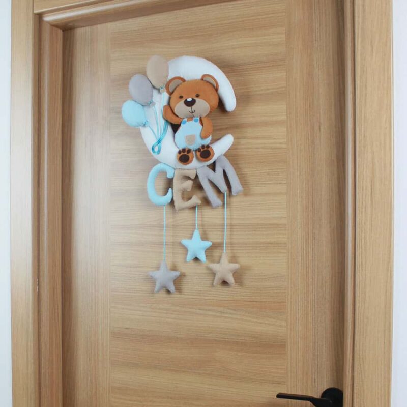 Cem isimli Aydede Ayıcık Bebek ve Hastane Odası Kapı Süsü