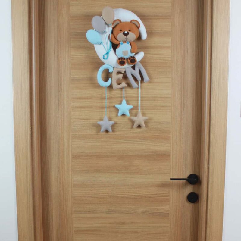 Cem isimli Aydede Ayıcık Bebek ve Hastane Odası Kapı Süsü
