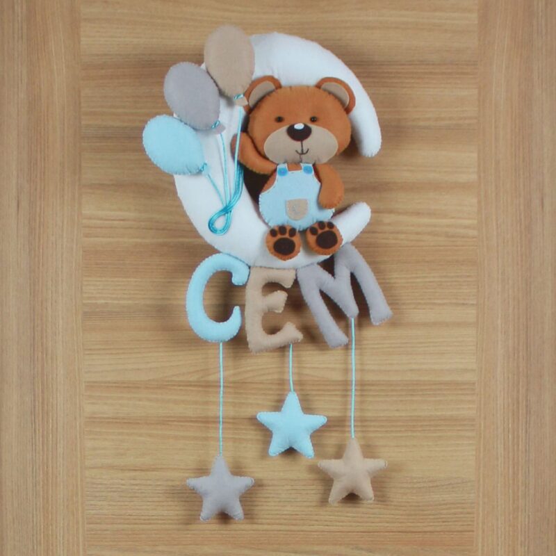 Cem isimli Aydede Ayıcık Bebek ve Hastane Odası Kapı Süsü