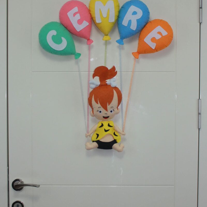 Cemre isimli Çakıl Bebek ve Hastane Odası Kapı Süsü