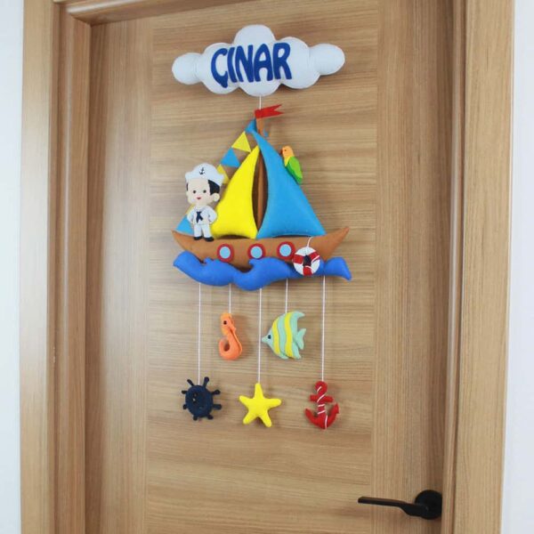 Çınar isimli Kahve Denizci Bebek ve Hastane Odası Kapı Süsü