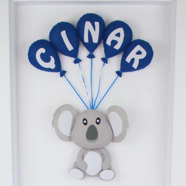 Çınar isimli Koala Bebek ve Hastane Odası Kapı Süsü