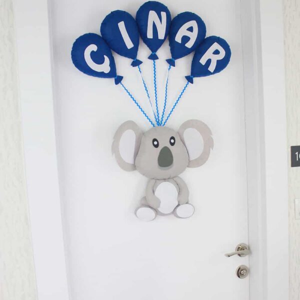 Çınar isimli Koala Bebek ve Hastane Odası Kapı Süsü
