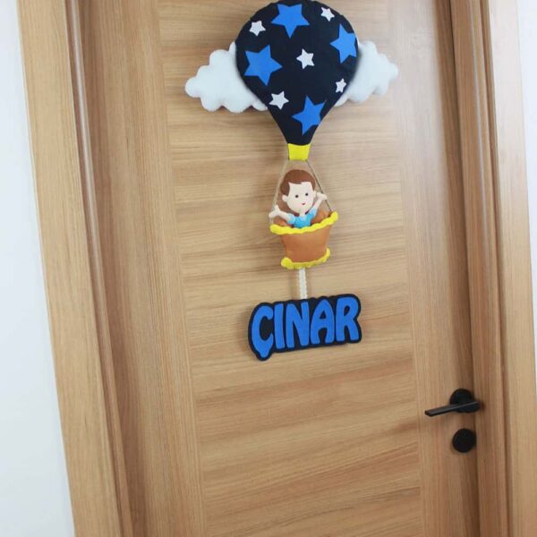Çınar isimli Sıcak Hava Balonlu Bebek Kapı Süsü