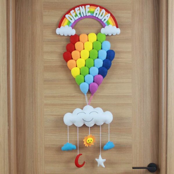 Defne Ada isimli Balonlar Bebek Kapı Süsü