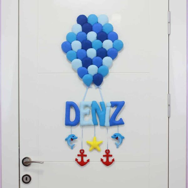Deniz isimli Balonlar Denizci Kapı Süsü