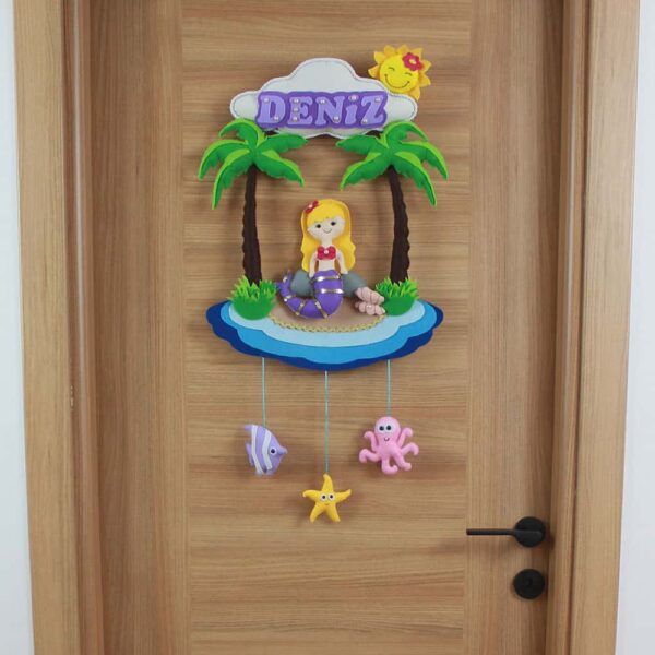 Deniz isimli Deniz Kızı Kapı Süsü
