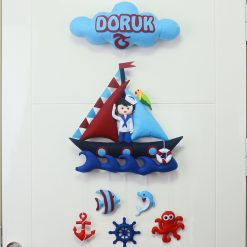 Doruk isimli Bordo Mavi Denizci Kapı Süsü