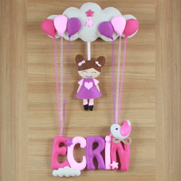 Ecrin isimli Pembe Mor Kapı Süsü