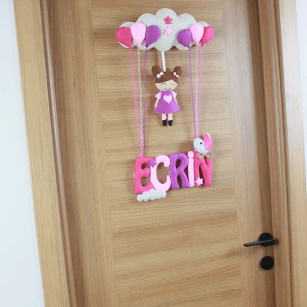 Ecrin isimli Pembe Mor Kapı Süsü