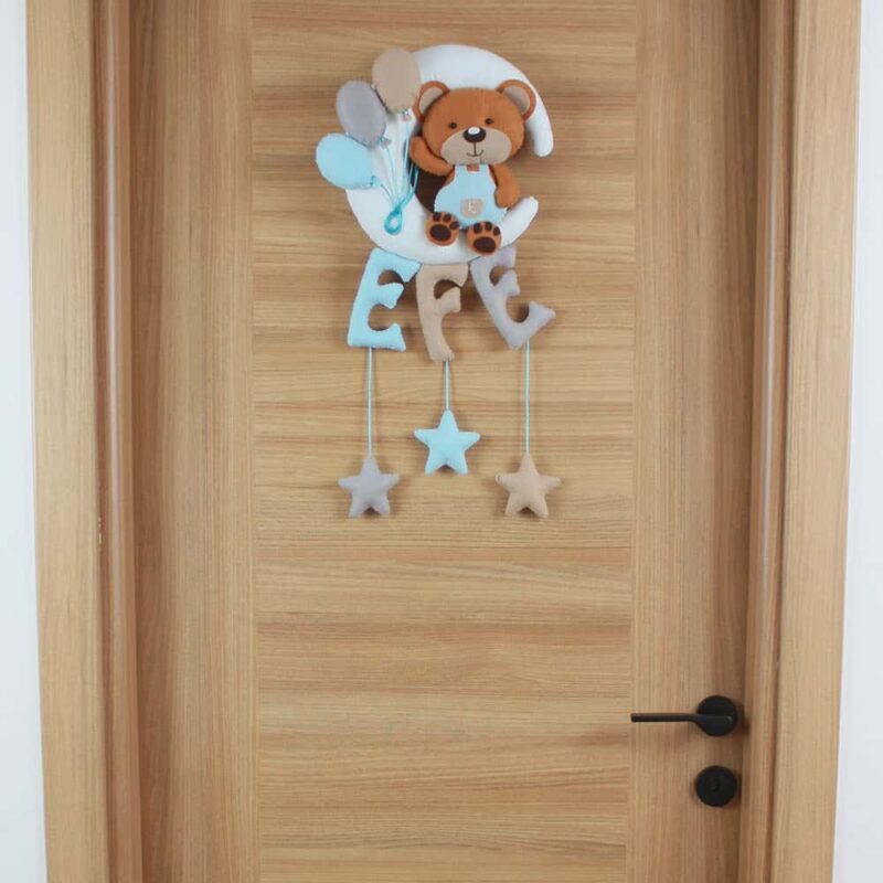 Efe isimli Balonlu Ayıcık Kapı Süsü