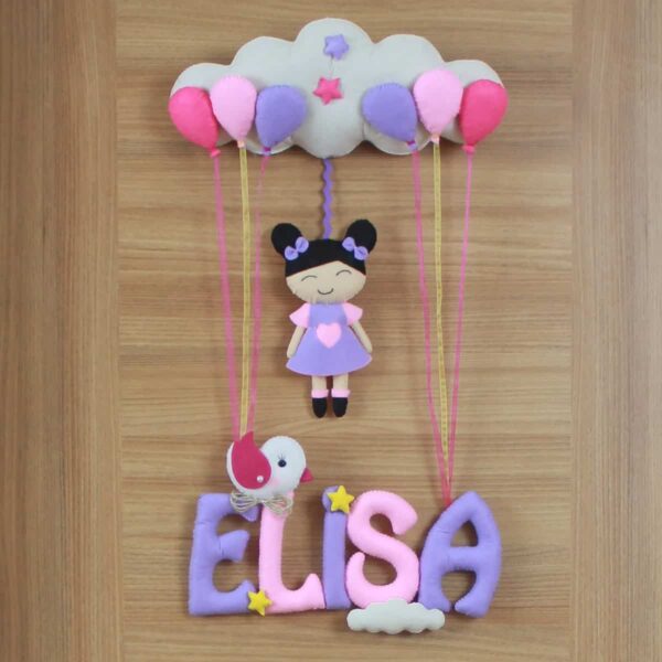 Elisa isimli Pembe Lila Kapı Süsü