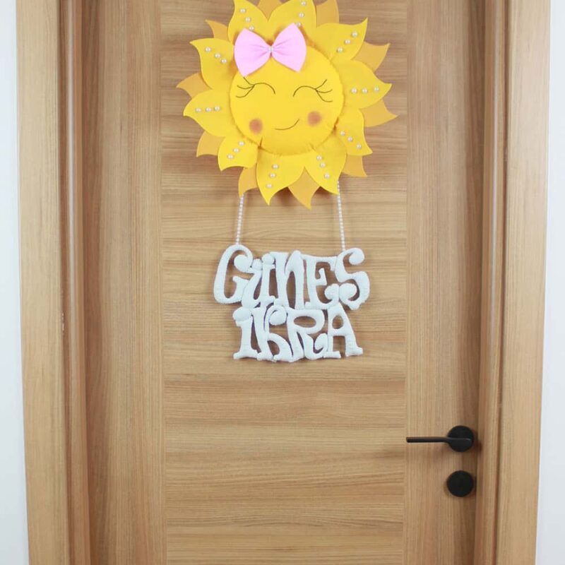 Güneş İkra isimli Güneş Bebek Kapı Süsü