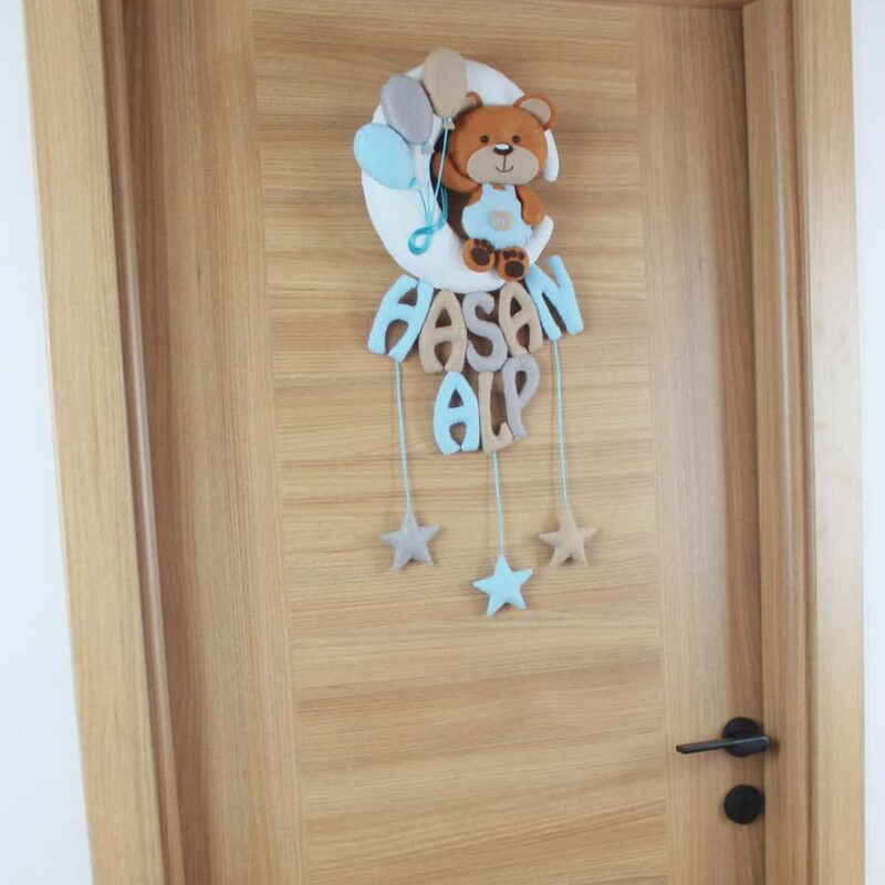 Hasan Alp isimli Aydede Ayıcık Bebek Kapı Süsü