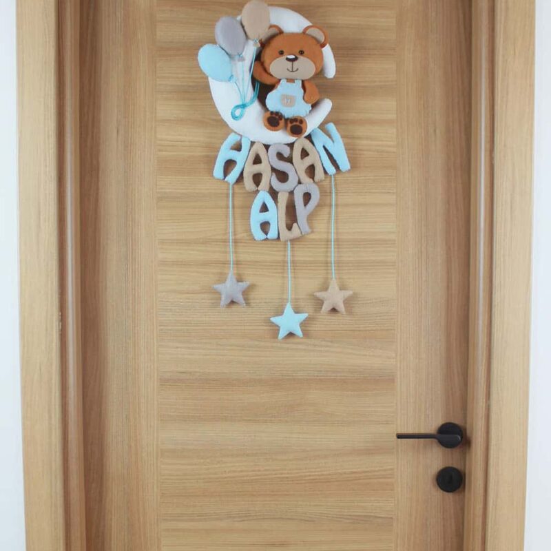 Hasan Alp isimli Aydede Ayıcık Bebek Kapı Süsü