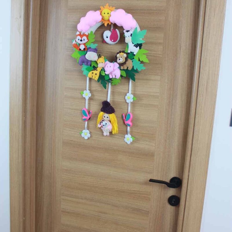 Safari Kız Bebek Hastane Odası Kapı Süsü