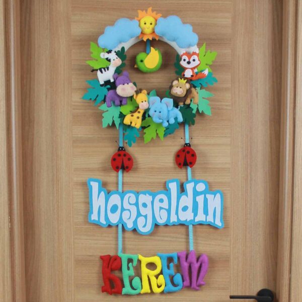 Kerem isimli Safari Bebek Kapı Süsü