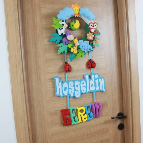 Kerem isimli Safari Bebek Kapı Süsü