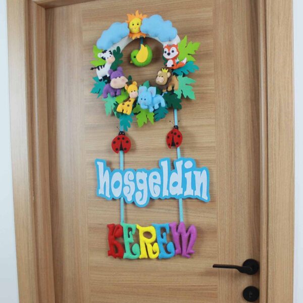 Kerem isimli Safari Bebek Kapı Süsü