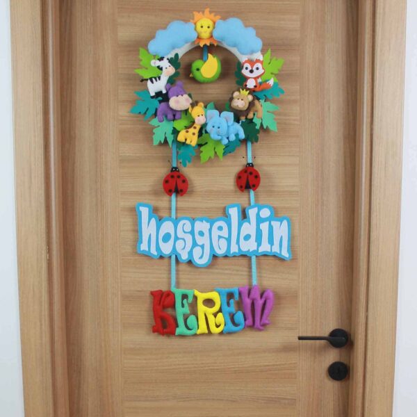 Kerem isimli Safari Bebek Kapı Süsü