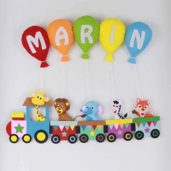 Marin isimli Tren Bebek Kapı Süsü