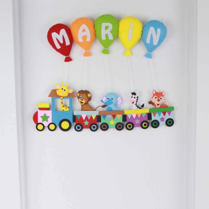 Marin isimli Tren Bebek Kapı Süsü
