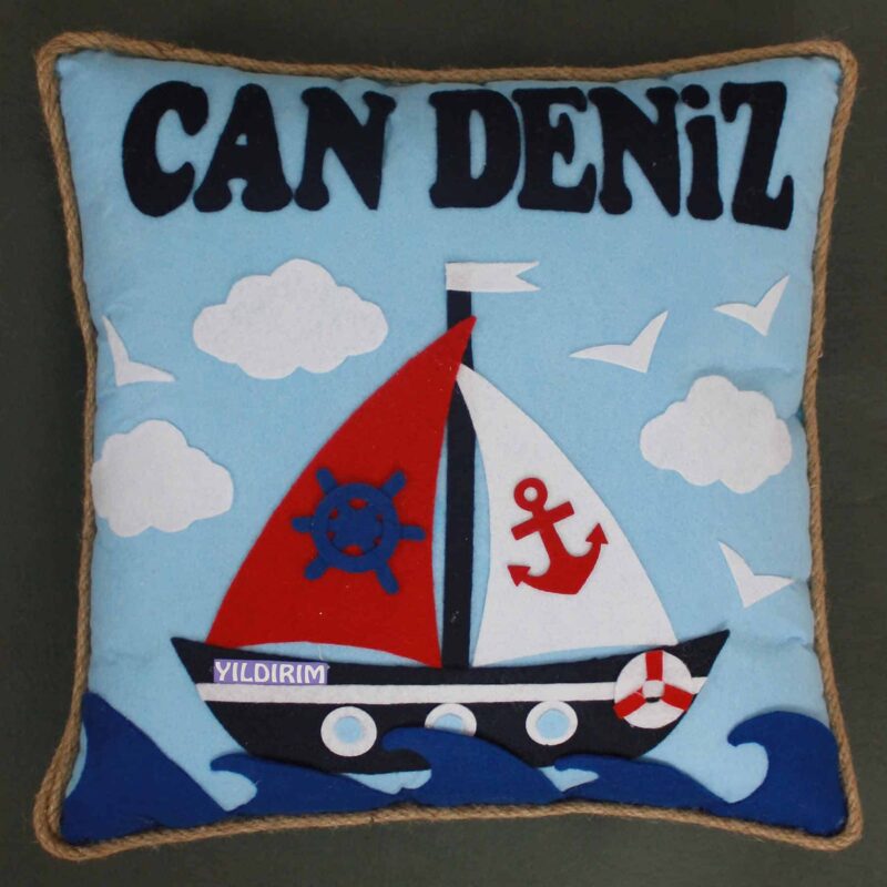 Denizci Kare Takı ve Süs Yastığı