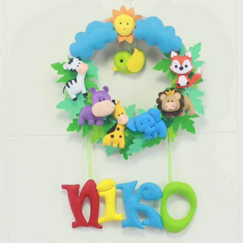 Niko isimli Safari Bebek Kapı Süsü